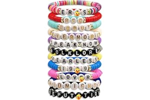 HONGKEIE Speak Now Fearless Bracelet Album Inspired Bracelet for Concert Outfit Gifts (11PCS)