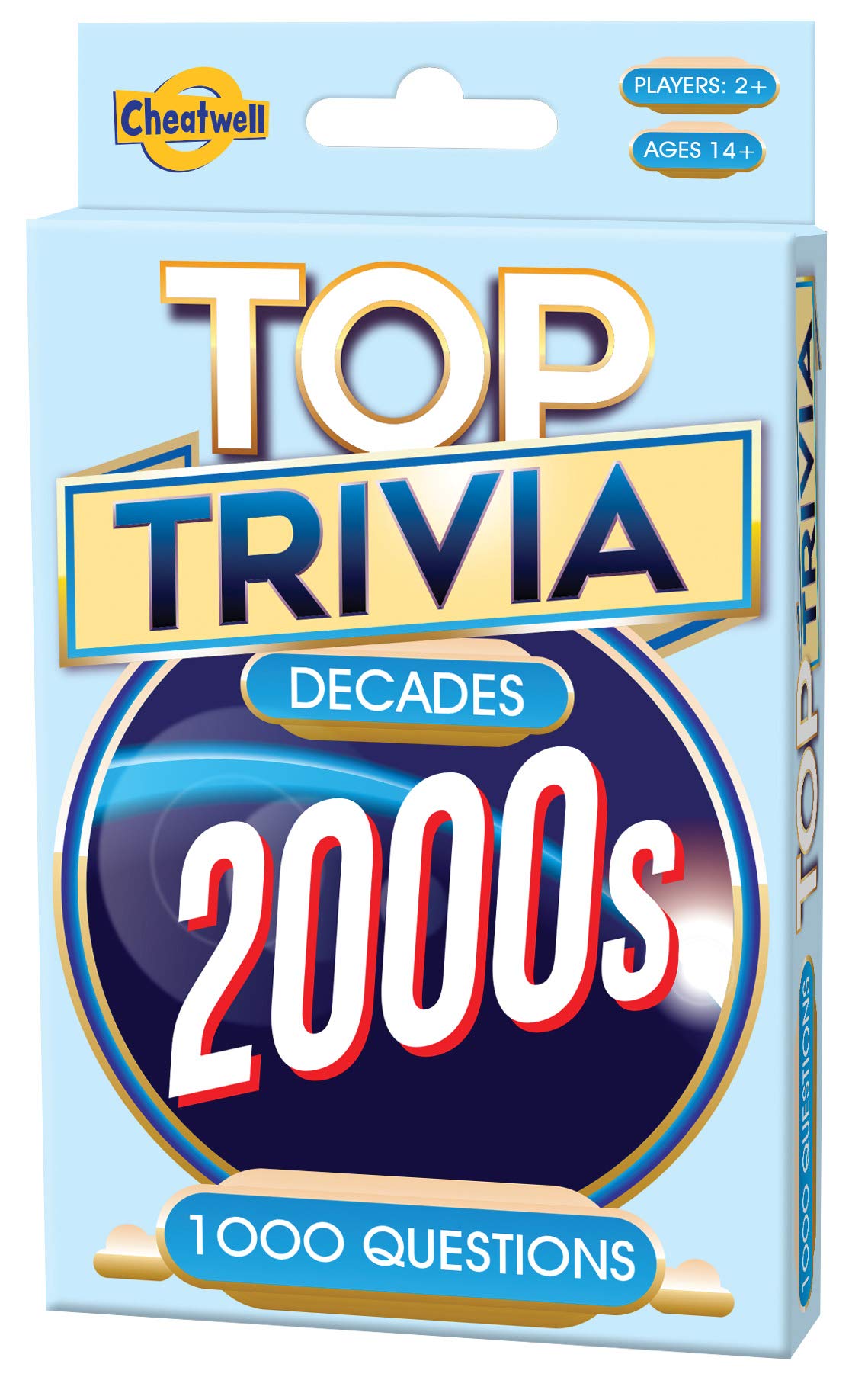 Cheatwell Games Top Trivia 2000's - A Decade of Trivia Travel Pack Card Game - 1000 Quiz Questions - For Ages 14 and up