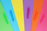 Henbrandt 12 Neon Star Bubble Tubes with Wand for Kids Parties view 4