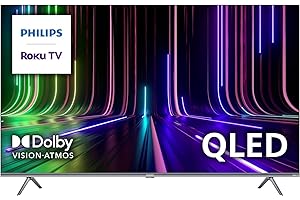 Philips Roku TV 55" 4K QLED Ultra HD Dolby Vision HDR 7800 Series Smart TV (55PUL7823/F6), Alexa Compatible, Dolby Atmos