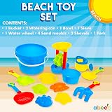 abeec Beach Bucket Set 13pc Sand & Water Toys Shovels Molds Bowl Wheel view 2