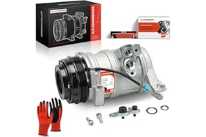 A-Premium AC Compressor with Clutch Compatible with Chevrolet, GMC Models - Silverado, Sierra, Tahoe, Yukon, Suburban, Expres