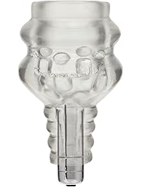 Doc Johnson The Super Ball Sucker - ULTRASKYN Testicle Massager with 7 Fucntion Vibrating Bullet - Gently and Securely Grips The Balls - Proudly Made In America - Frost