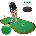 Golf Putting Green Large Golf Mat Practice Indoor Outdoor - 5 x 10 ft Pro Putting Trainer Golf Game for Home Backyard Office
