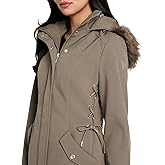 GUESS womens Corinne Midlength Softshell Jacket