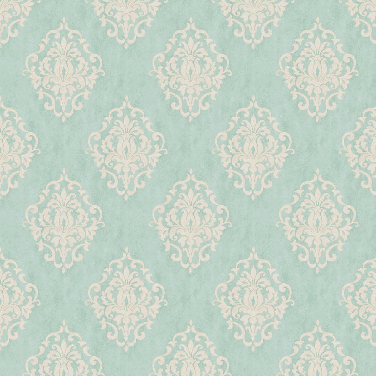 MyTinyWorld Pack of 5 Dolls House Duck Egg Blue Floral Diamond Wallpaper Sheets
