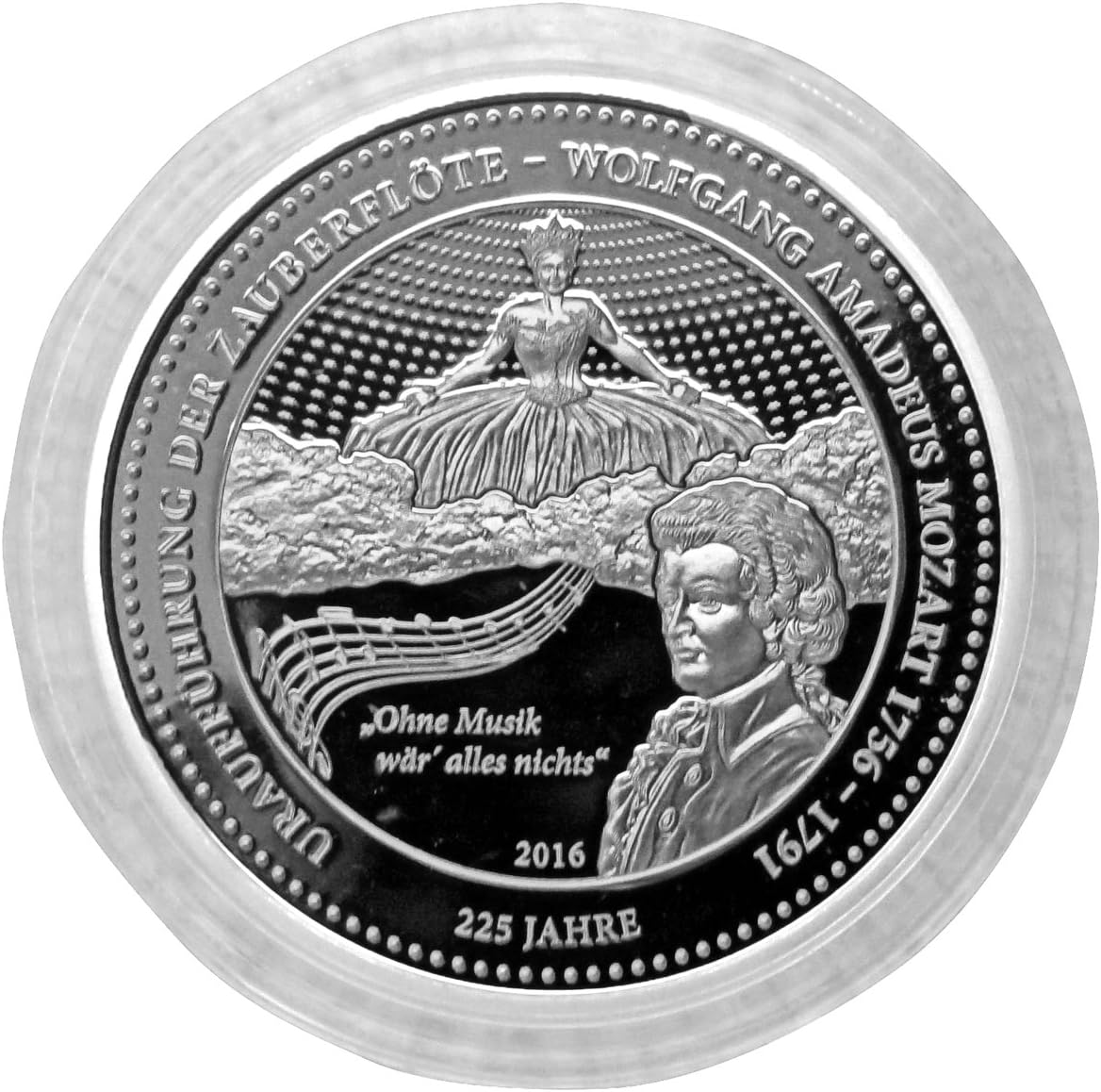 1 2 Oder 1 Unze Silber Thaler Gedenk Munze Wolfgang Amadeus Mozart 225 Jahre Urauffuhrung Der Zauberflote Limitierte Silber Munze 1 Unze Amazon De Spielzeug