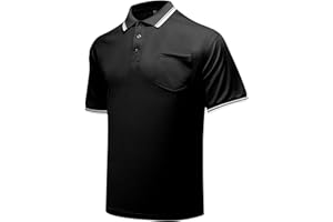 VKT Umpire Shirt Polo Short Sleeve Baseball Softball Ref Uniform Referee Gear Sized for Chest Protector