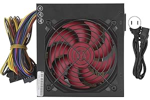 Yoidesu Power Supply for PC, 250W ATX Power Supply with 20+4 Pin Motherboard Interface, 4 Pin CPU 12V Interface, 2 Fan, for B