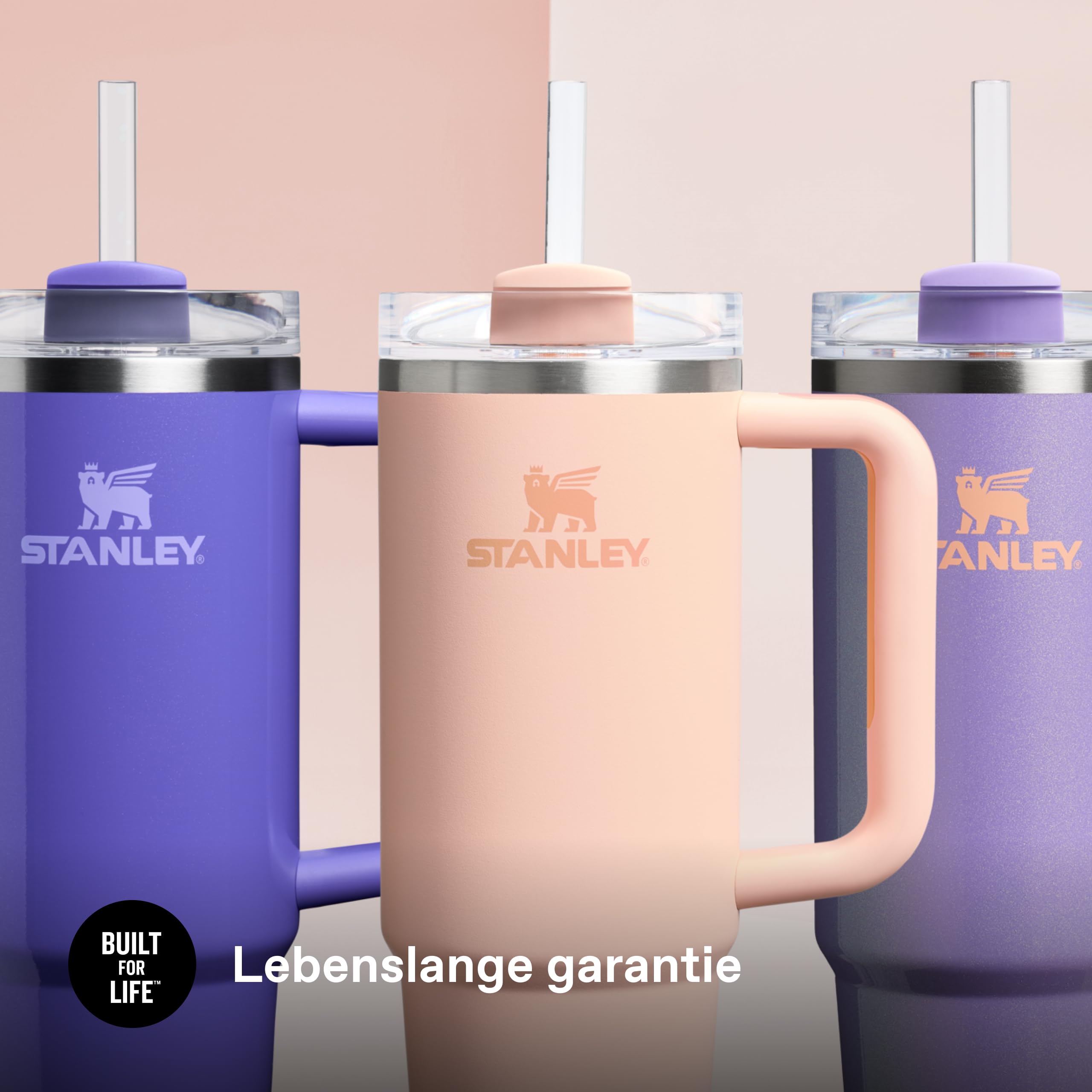 STANLEY 1913 Quencher H2.0 Flowstate Trinkflasche Mit Strohhalm 0.89L - Thermobecher Kühlt 9 Stunden - 40 Stunden Eisgekühlt - Thermosflasche BPA Frei - Edelstahl Trinkbecher - Orange Cream 6