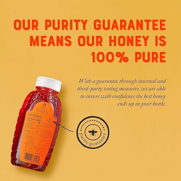 NATE’S CALIFORNIA 100% PURE, RAW & UNFILTERED HONEY – 32 OZ. SQUEEZE BOTTLE – ALL-NATURAL SWEETENER