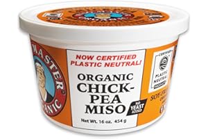 Miso Master Organic Chickpea Miso, Soy-Free, Gluten-Free, Organic, Non-GMO, Vegan, Kosher, Vegan White Miso Paste, 16 oz tub