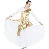 Danzcue Women's Asymmetrical Praise Dance Tunic, (White Dress Not Included)