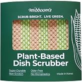mibboom's Dish Scrubbers &ndash; Non-Scratch, Reusable Kitchen Sponges for All-Purpose Cleaning, Made in Korea, 4 Pack (7.6 x 7.4 in)