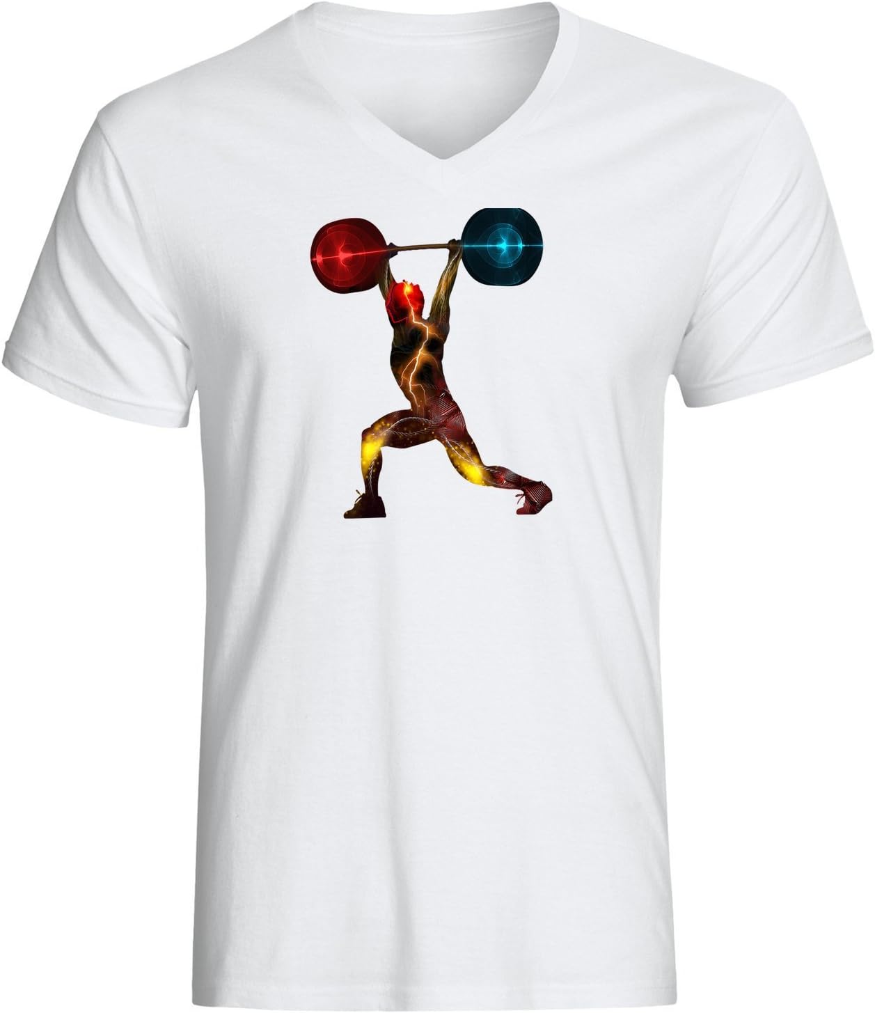 Nothingtowear Weightlifting Lightning Electric Logo dope Sport Men's Vneck T-Shirt