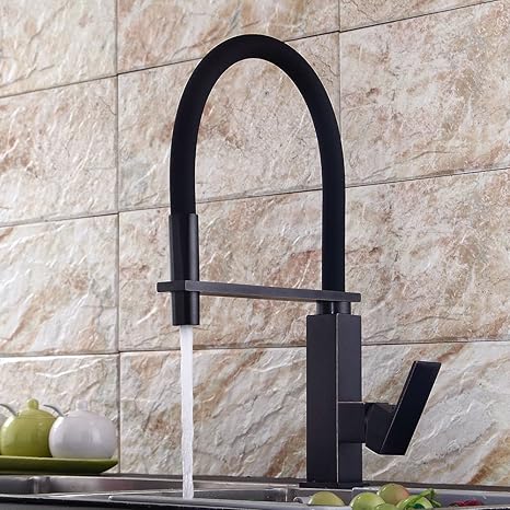 ZCYJL Grifo cocina Europeo negro cocina grifo negro antiguo fregadero