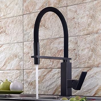 ZCYJL Grifo cocina Europeo negro cocina grifo negro antiguo fregadero