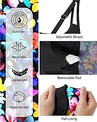 Womens Flowy Tankini Tops Only - Modest Bathing