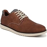 Dr. Scholl's Shoes Men's Sync Plain Toe Dress Casual Oxford, Dark Tan Smooth, 10