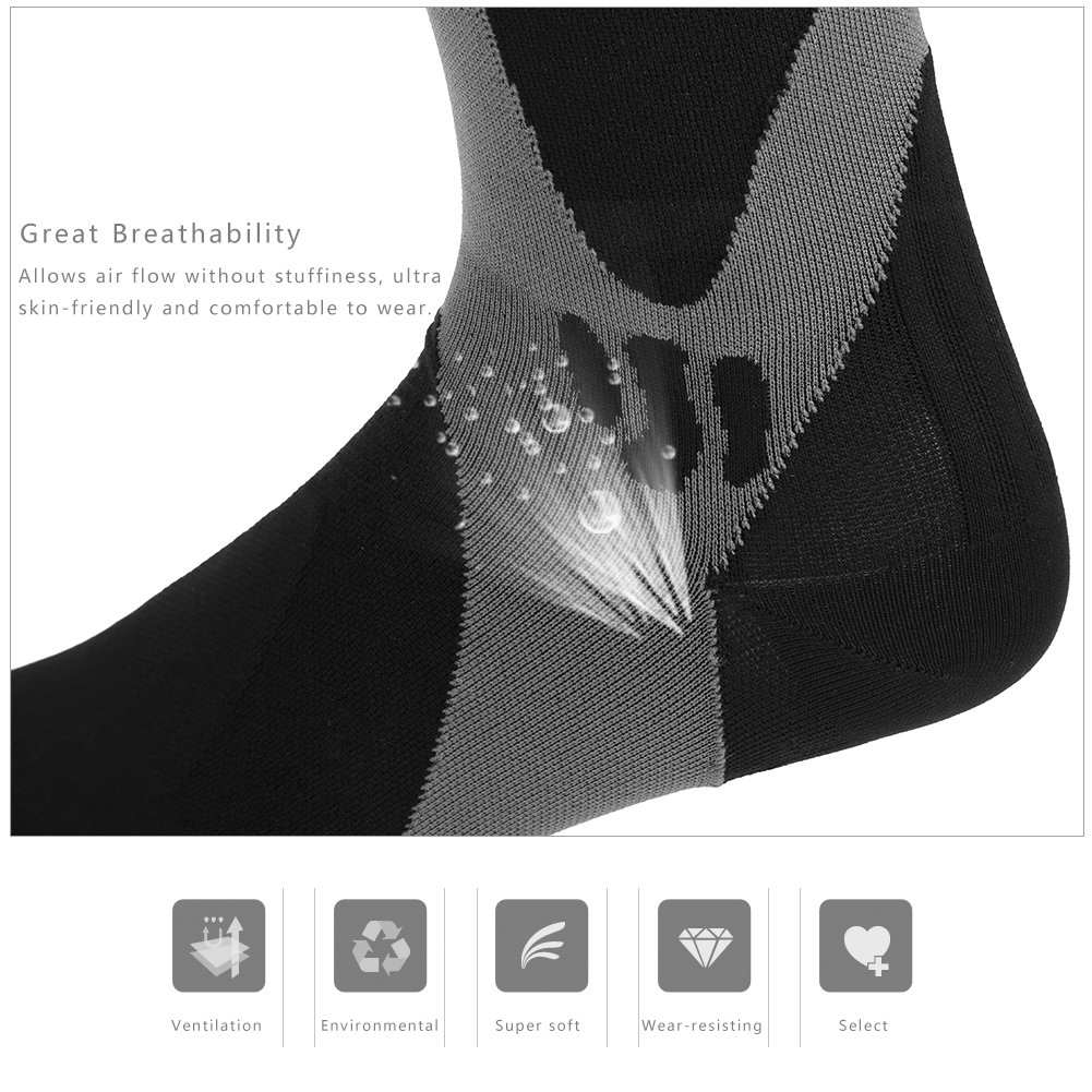 Vbiger Men & Women Compression Socks Running Socks for Sports,Nurses,Shin Splints,Flight,Travel,Maternity & Pregnancy,Boost Stamina,Circulation,Recovery