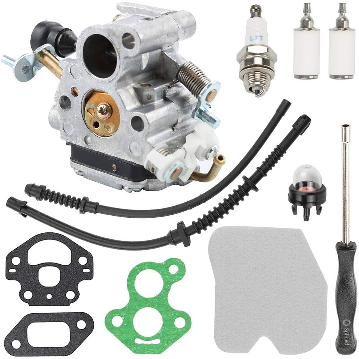 ZAMDOE C1T-El41A Carburetor for Husqvarna 435 435E 440 440E Chainsaw CS410 CS2240 CS2240S Chain Saw Replaces C1T-EL41 C1T-EL41A 506450501, with Air Filter Fuel Line Spark Plug Gasket