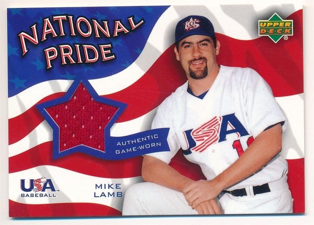 MIKE LAMB 2004 UD UPPER DECK NATIONAL PRIDE USA RELIC GAME USED JERSEY SP C1