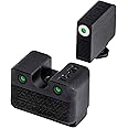 TRUGLO Tritium Pro Night Sights, Compatible with Glock Handgun Models | Compact Durable Glow-in-The-Dark Front & Rear Gun Sight Set with Focus Lock Front Ring