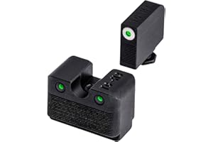 TRUGLO Tritium Pro Night Sights, Compatible with Glock Handgun Models | Compact Durable Glow-in-The-Dark Front & Rear Gun Sight Set with Focus Lock Front Ring