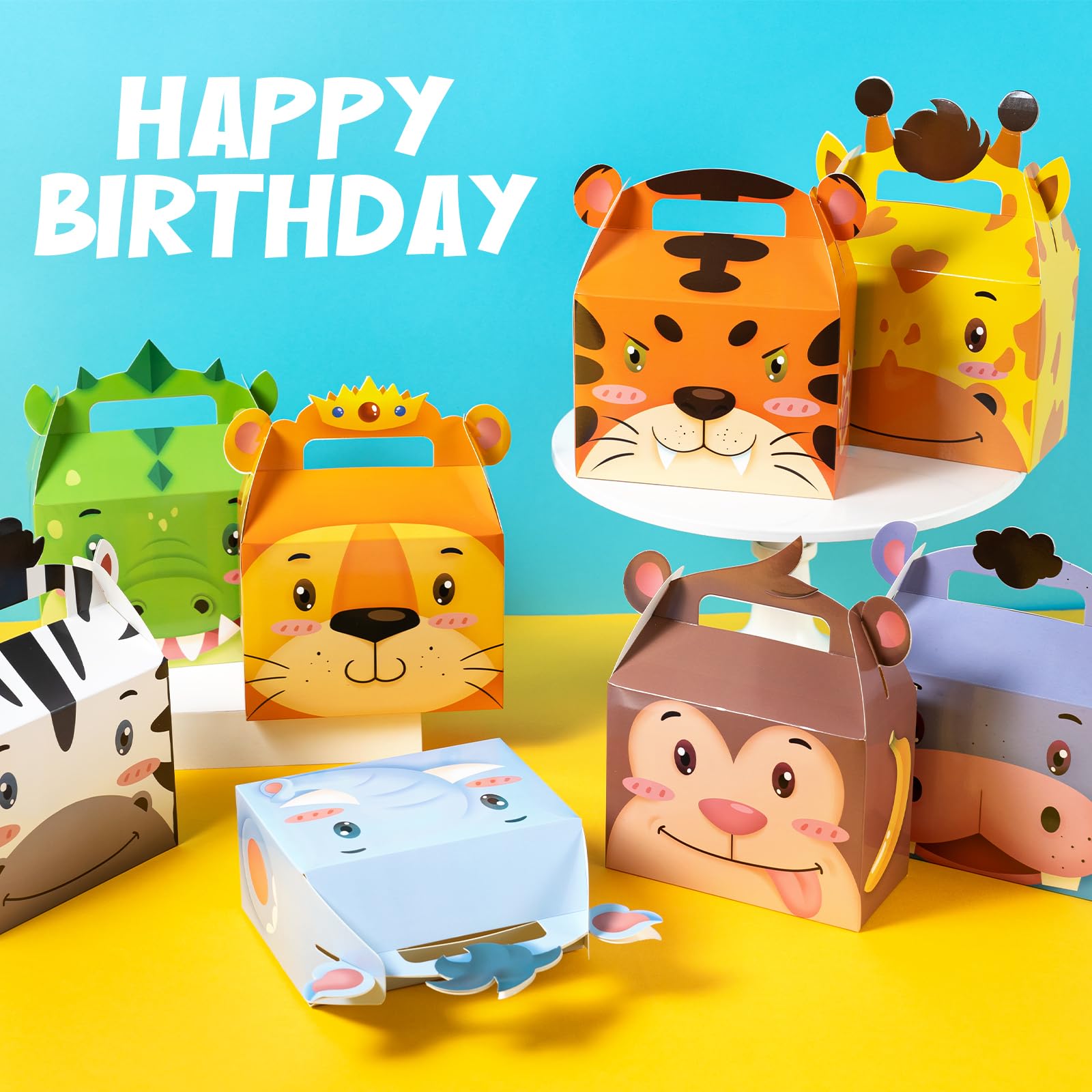 Jungle Safari Party Favors Set Wild Animals Set for Kids Birthday Gifts, Wild Theme Party favors for Kids Birthday Party Baby Shower Goodie Bag Fillers Jungle Safari Party Supplies (Animal)