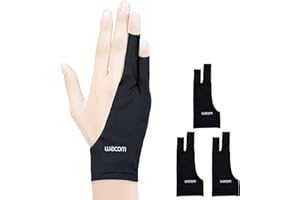 Wacom Drawing Glove, Two-Finger Artist Glove for Drawing Tablet Pen Display, 90% Recycled Material, eco-Friendly, one-Size (3