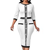 CuteCherry Women Sexy Dress Bodycon Work Dress Elegant Pencil Dress