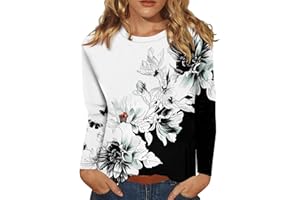 MGWTFZDL Womens Fall Tops Long Sleeve Crewneck Cute Shirts Casual Trendy Print Blouses 2024 T-Shirts