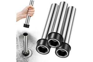 3Pcs Stainless Steel Bar Sink Overflow Pipe 7.48 in - Metal Bar Sink Stopper Sink Strainer Pipe Tube, Strong and Durable, Eas