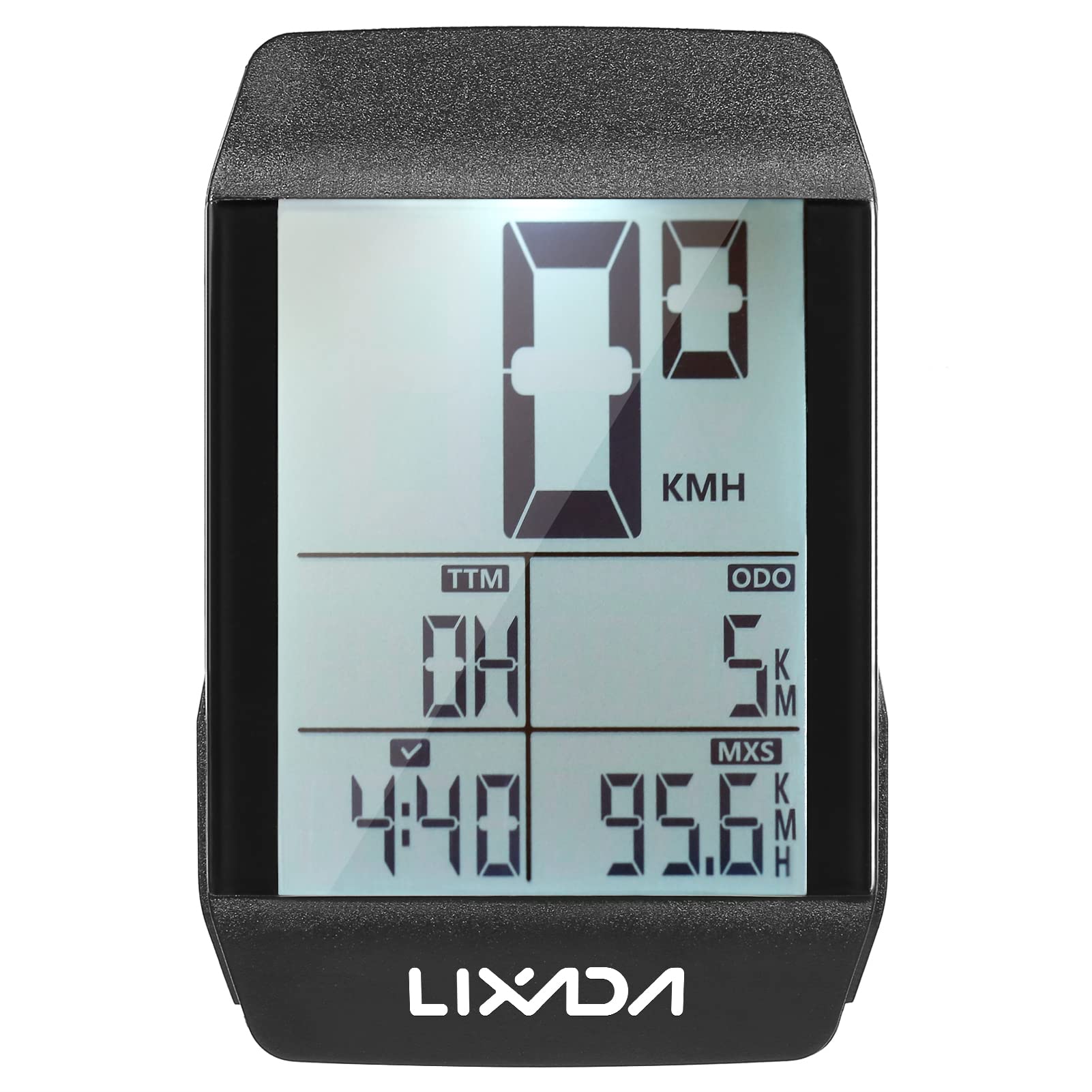 Lixada Wireless Bike Cycling Computer Waterproof Bicycle Speedometer Odometer with 6 Languages LED Backlight