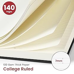 Lined Spiral Journal Notebook for Women & Men, 140