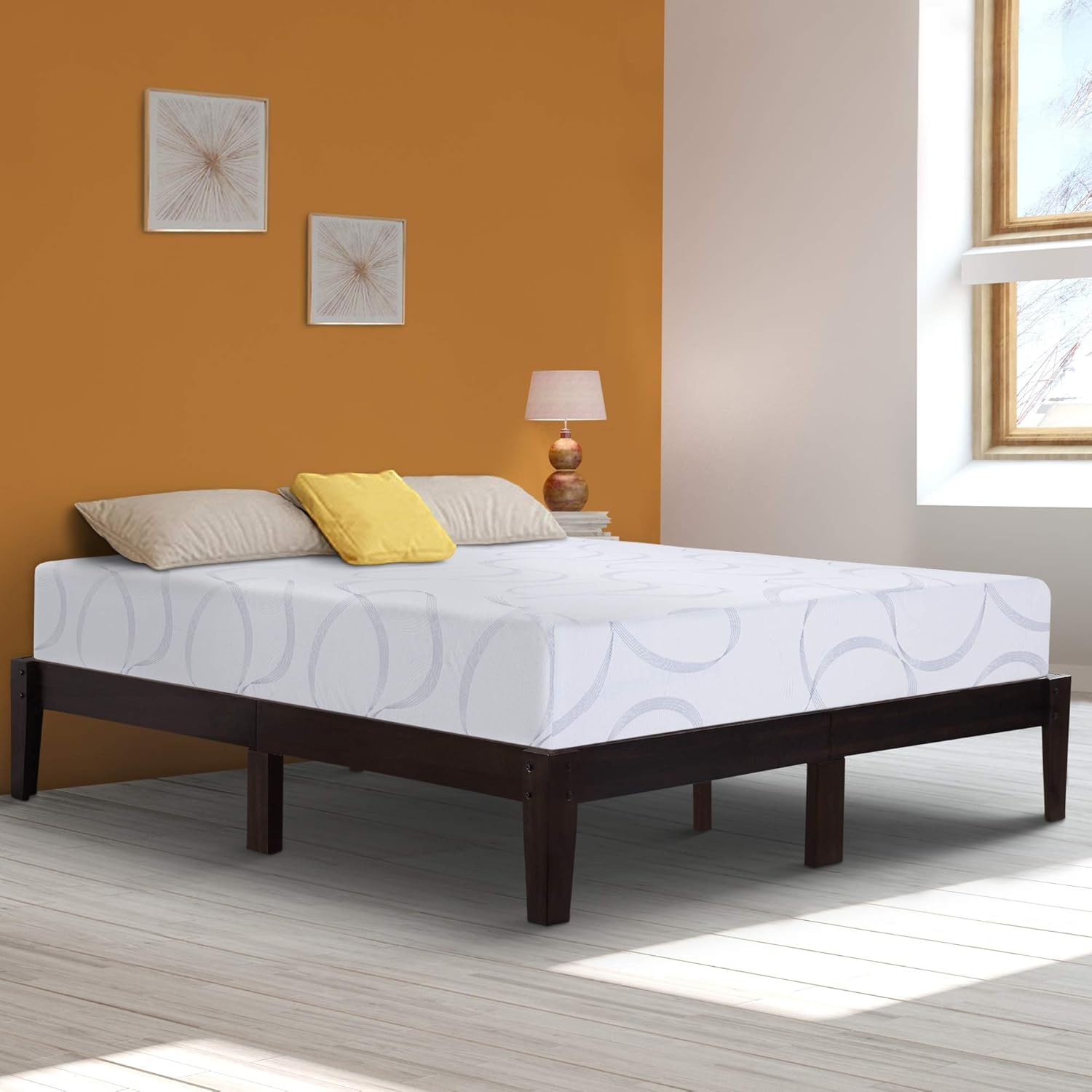 Best brown platform bed frame full