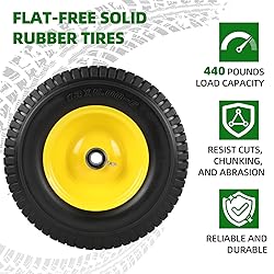AR-PRO (2-Pack) 13x5.00-6 Flat Free Tire and Wheel