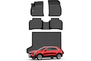 ANBINGO®Floor Mats Fit for Cadillac XT4 2019-2025 & Cargo Liners All Weather Rugs for Cadillac XT4 TPE Car Mats for Cadillac XT4 Rubber Trunk Carpet for Cadillac XT4 Automotive Accessories