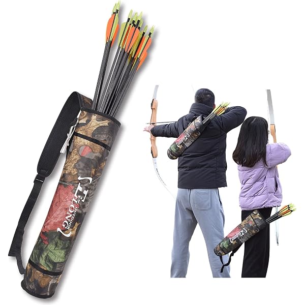 Legend Archery Hip Quiver XT320 - 3-Tube Arrow Holder With Multiple Pockets For Right Hand