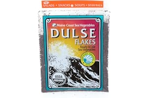 Maine Coast Sea Vegetables Organic Dulse Flakes | Seaweed Snacks | Rich in Iodine, Protein & Minerals | Harvested from North Atlantic | Great for Salads, Soup & Smoothies | 4 oz (Pack of 1)