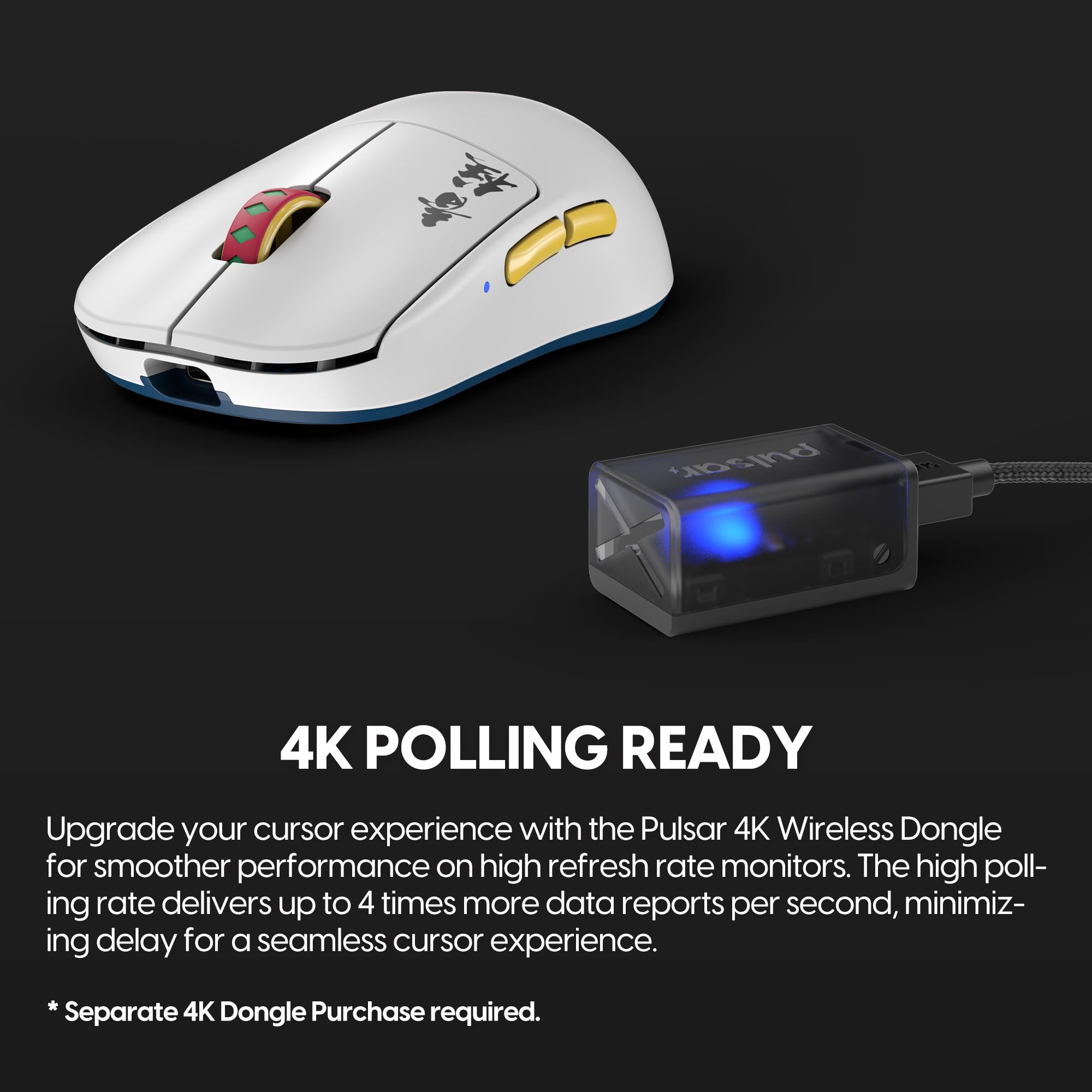Pulsar Gaming Gears [Pulsar x Demon Slayer X2H Medium Wireless Gaming Mouse, Ultra Lightweight Collectible Mouse, Symmetrical PC Mac Computer Mice, Optical Switch, 26000 DPI (Superglide Included)