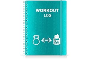 NOKINGO Workout Journal - A5 Fitness Journal/Workout Log Book to Track Weight Loss, GYM Journal, Bodybuilding Progress-Daily Health/Wellness Tracker, Exercise Journal for Women, Teal PU Cover Fitness Planner