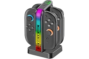 Switch 2 Controller Charger, Charger for Nintendo Switch 2 Joy Con, 2.5H Fast Magnetic Charge with RGB Indicator, Compact NS2