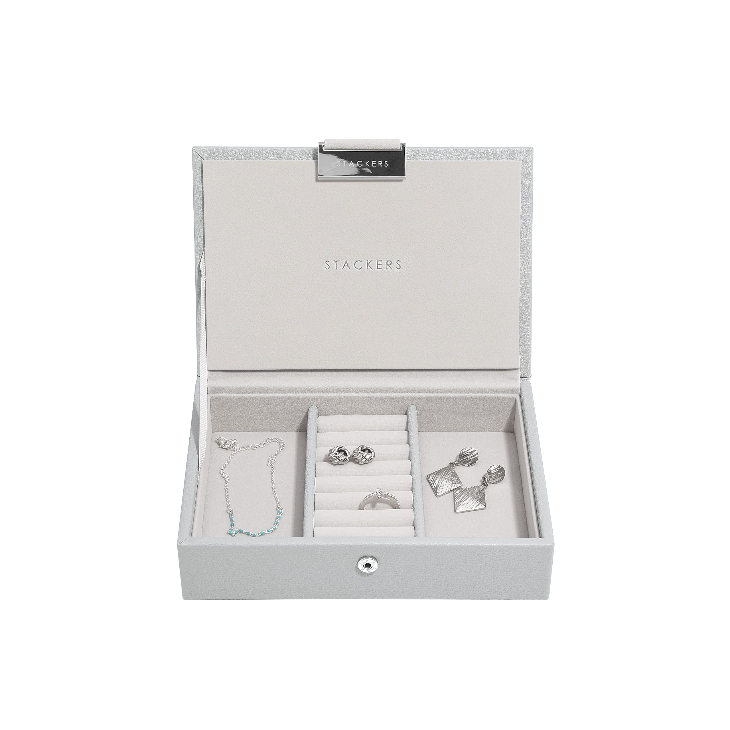 Stackers Pebble Grey Mini Jewellery Box Lid