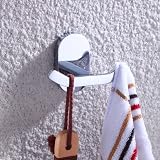 BOOKARROW Double Robe Hook Chrome Wall Mount Heavy Duty Towel Hanger 7113 view 2