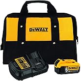 DEWALT 20V MAX Battery and Charger Kit with Bag, 5.0Ah (DCB205CK)