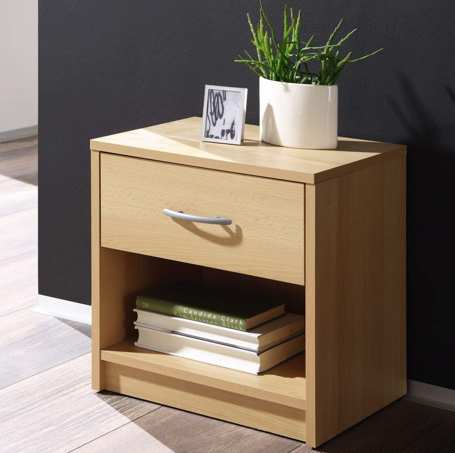 Stella Large Bedside Wood, beech, 28 x 39 x 41 cm Amazon.co