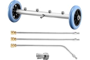 RIDGE WASHER 16 Inch Undercarriage Car Washer, Pressure Washer Under Car Cleaner with 3 Pcs Extension Wand, 4000 PSI