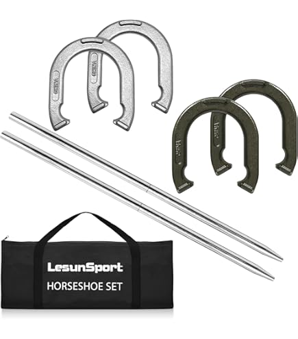 Jeu De Fer à Cheval Triumph – 4 Fers Acier Forgé, 2 Piquets – Complet Pour Jeu Extérieur (Neuf, Boîte)