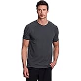 RBX Activewear Men's Cotton T-Shirt, Stretchy Short Sleeve Tee Crewneck Quick Drying Workout Top